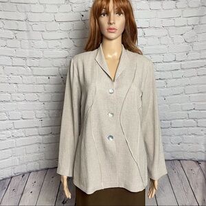 New EMMELLE Beige Long Sleeve Jacket Size S